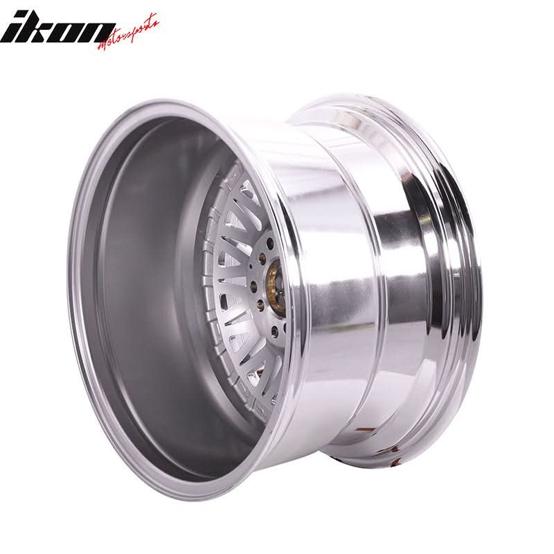 (2) 17X10 +25 5X100 / 5X114.3 Step Lip Deep Dish Mesh Wheels Rims