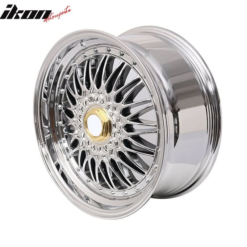 (2) 18X8.0 +35 5X114.3 / 5X120 Step Lip Deep Dish Mesh Wheels Rims