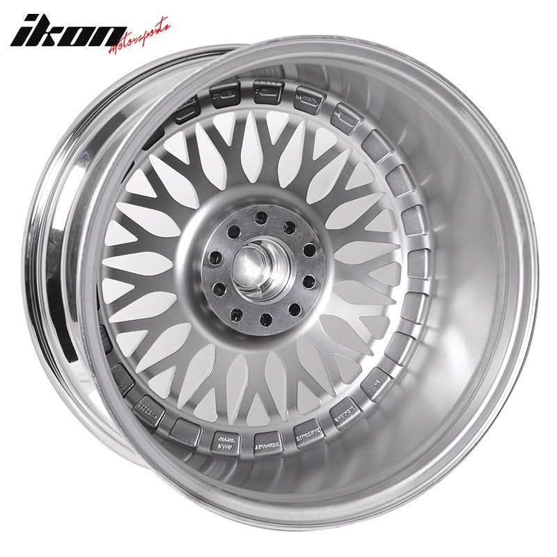 (2) 19X9.5 +40 5X114.3 / 5X120 Step Lip Deep Dish Mesh Wheels Rims