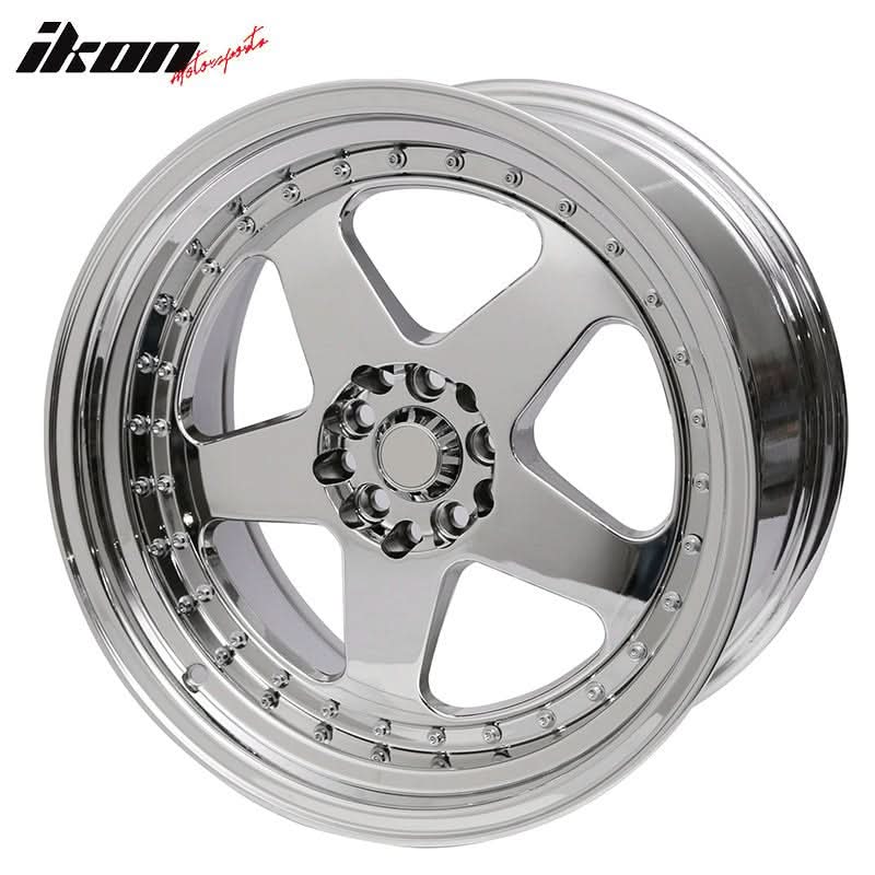 (2) 18X10 +30 5X100 / 5X114.3 Step Lip 5 Spoke Wheels Rim Accessories