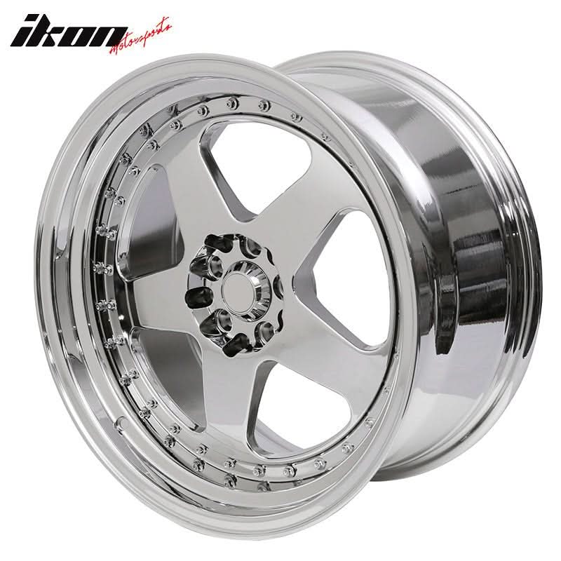 (2) 18X10 +30 5X100 / 5X114.3 Step Lip 5 Spoke Wheels Rim Accessories