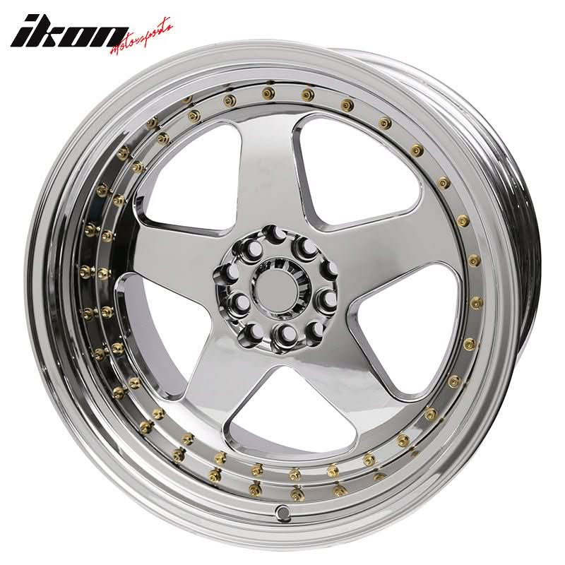 (4) 18X10 +30 5X100 / 5X114.3 Step Lip 5 Spoke Wheels Rims Replacement