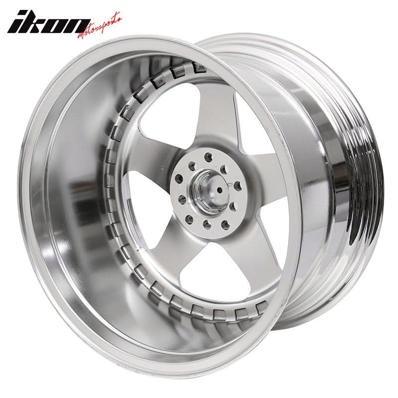 (2) 18X10 +30 5X100 / 5X114.3 Step Lip 5 Spoke Wheels Rim Replacement