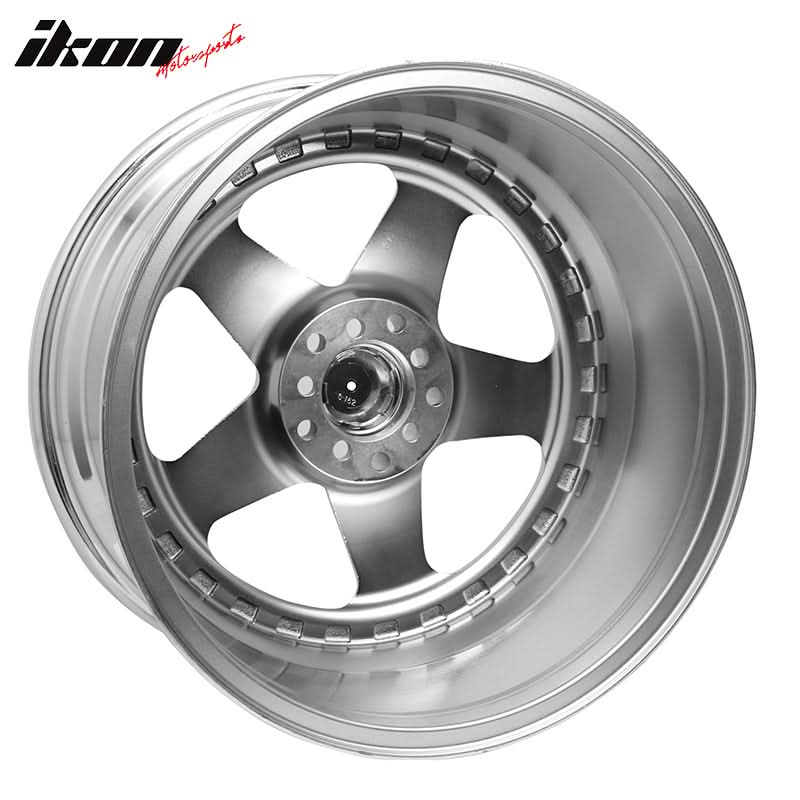 (2) 18X9.0 +30 5X100 / 5X114.3 Step Lip 5 Spoke Wheels Rim Accessories