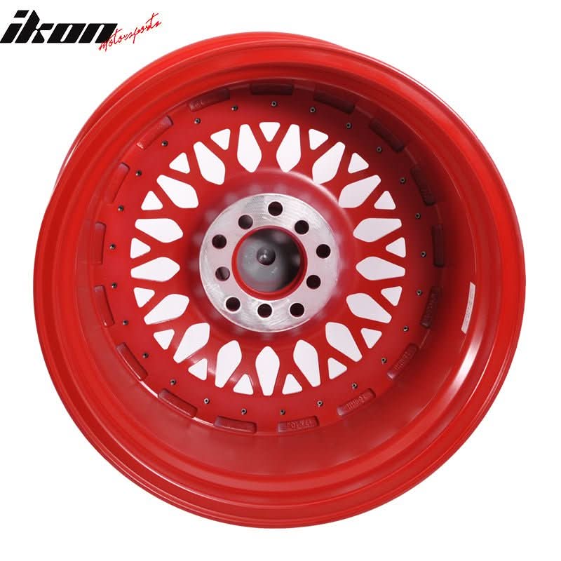 (2) 17X10 +30 5X100 / 5X114.3 Step Lip Deep Dish Mesh Wheels Rims Kit