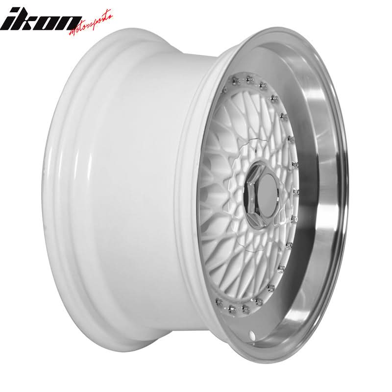(2) 17X8.5 +25 5X100 / 5X114.3 Step Lip Deep Dish Mesh Wheels Rim Pair