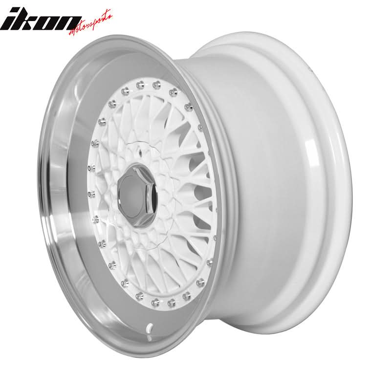 (2) 17X8.5 +25 5X100 / 5X114.3 Step Lip Deep Dish Mesh Wheels Rim Pair