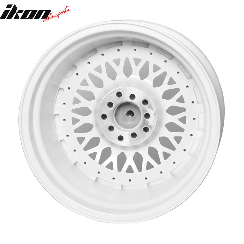 (2) 17X8.5 +25 5X100 / 5X114.3 Step Lip Deep Dish Mesh Wheels Rim Pair
