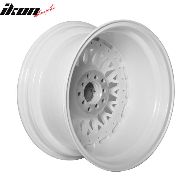 (2) 17X8.5 +25 5X100 / 5X114.3 Step Lip Deep Dish Mesh Wheels Rim Pair