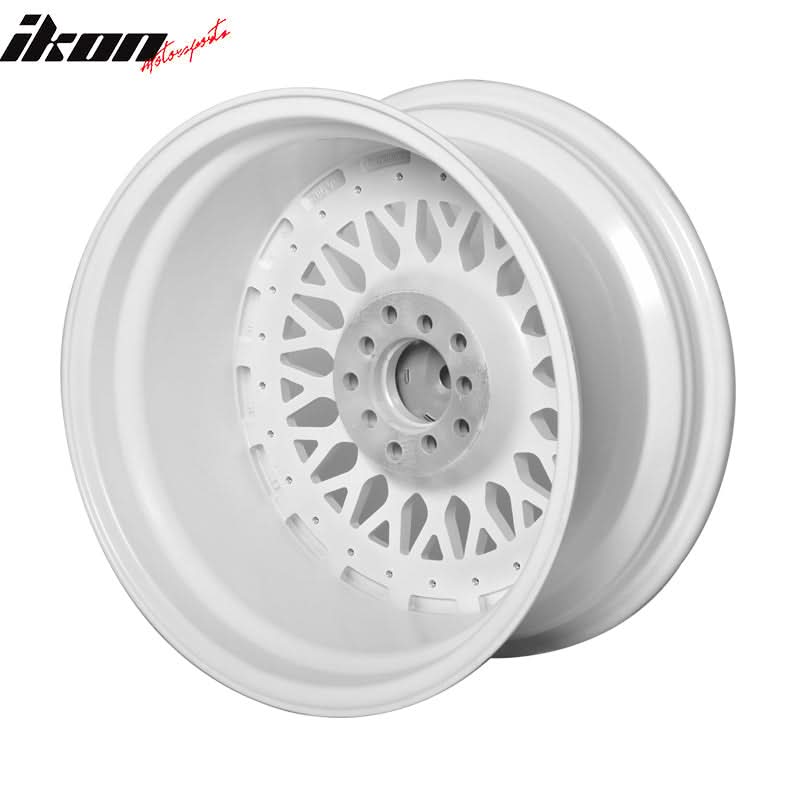 (2) 17X8.5 +25 5X100 / 5X114.3 Step Lip Deep Dish Mesh Wheels Rim Pair