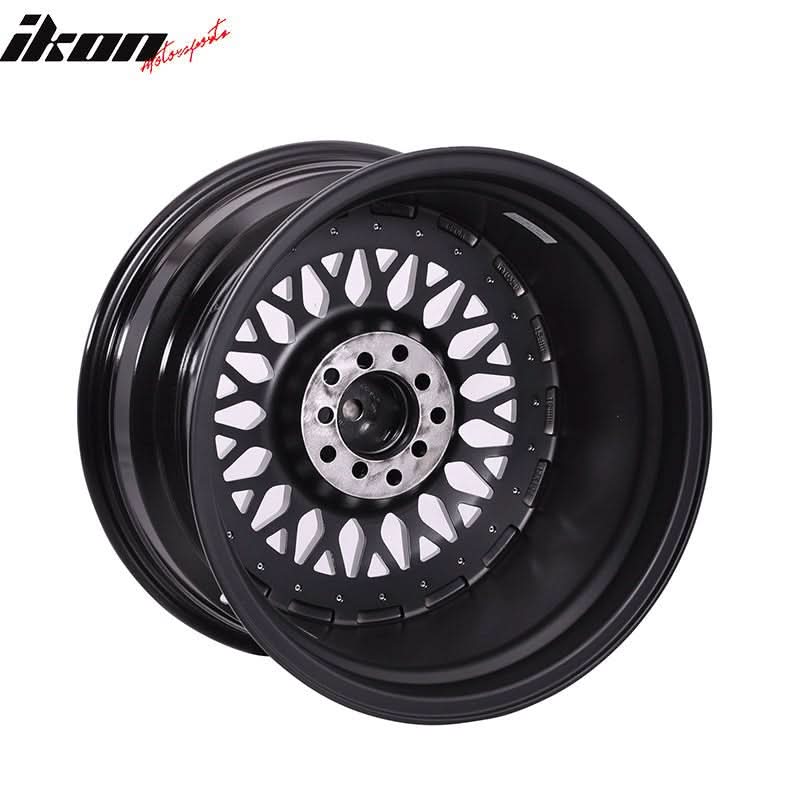 (4) 17X8.5 +25 5X100 / 5X114.3 Step Lip Deep Dish Mesh Wheels Rims