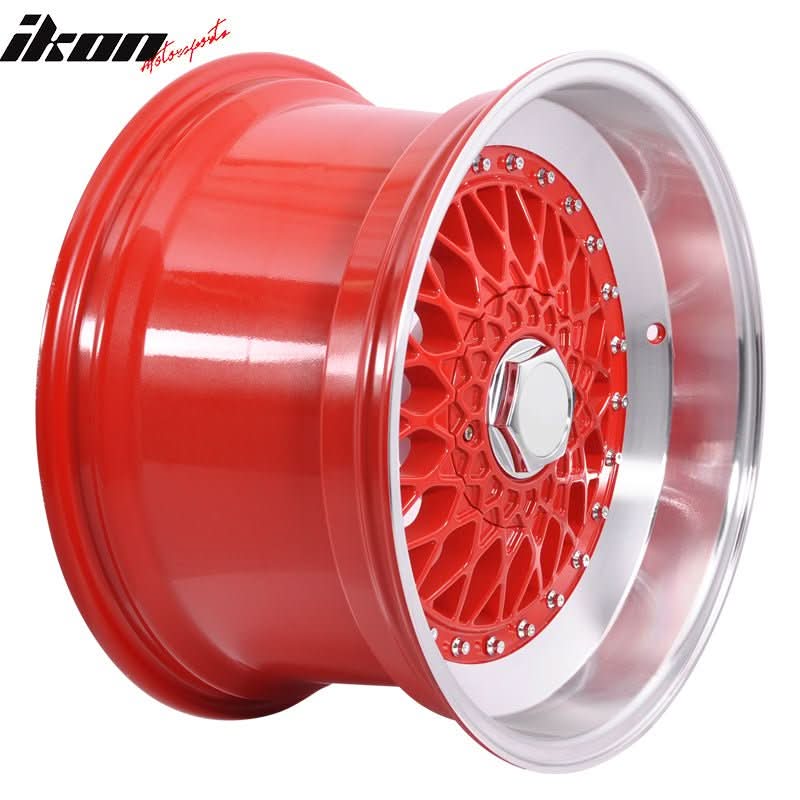 (4) 17X10 +30 5X100 / 5X114.3 Step Lip Deep Dish Mesh Wheels Rim