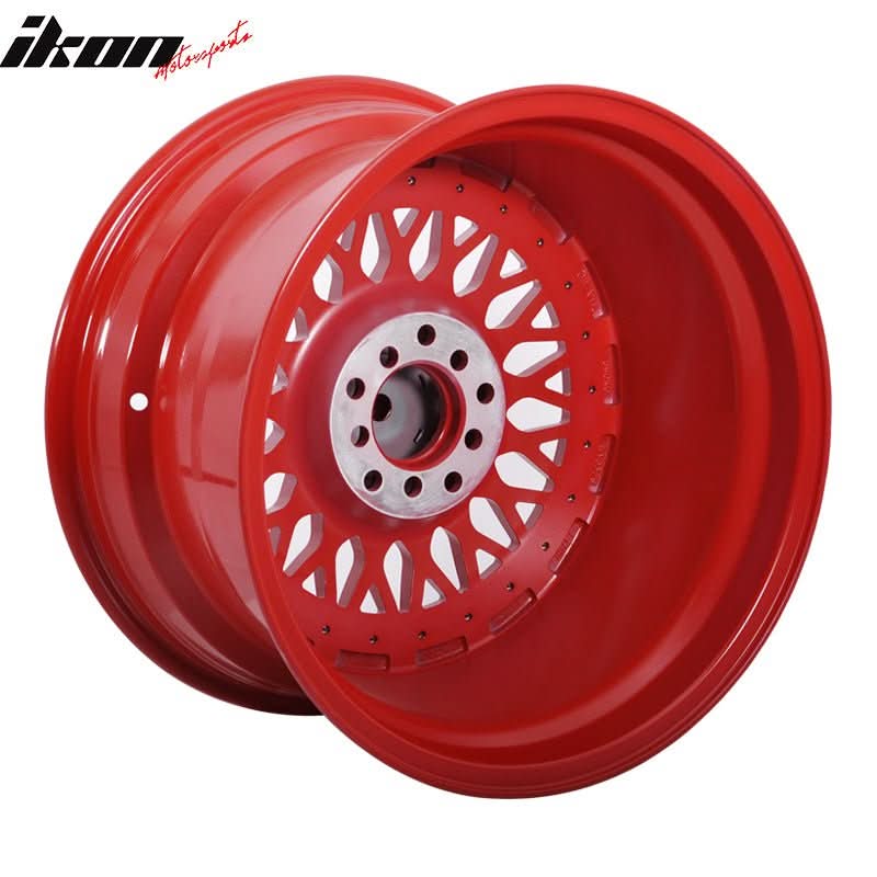 (4) 17X10 +30 5X100 / 5X114.3 Step Lip Deep Dish Mesh Wheels Rim