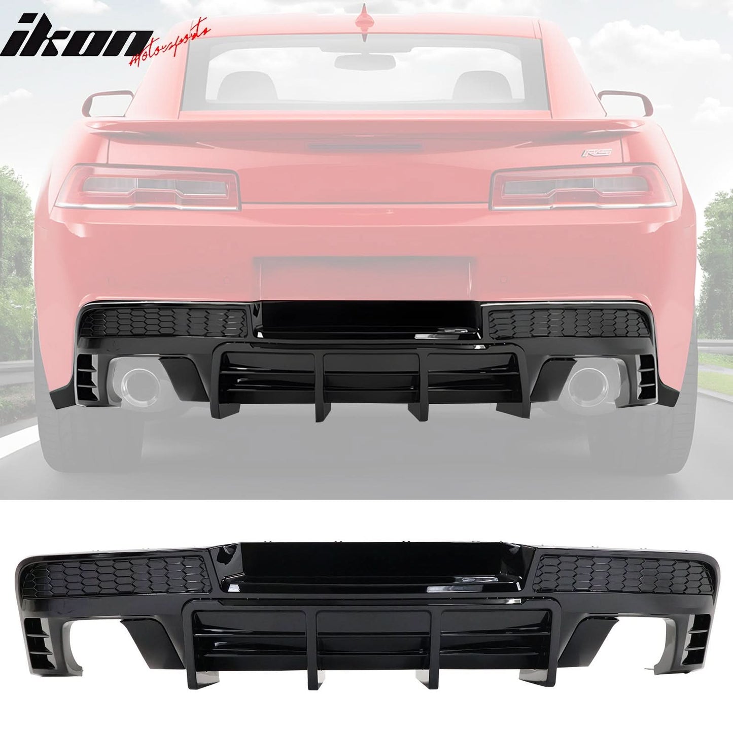 2014-2015 Chevy Camaro Ikon Rear Diffuser Bumper Lip PP
