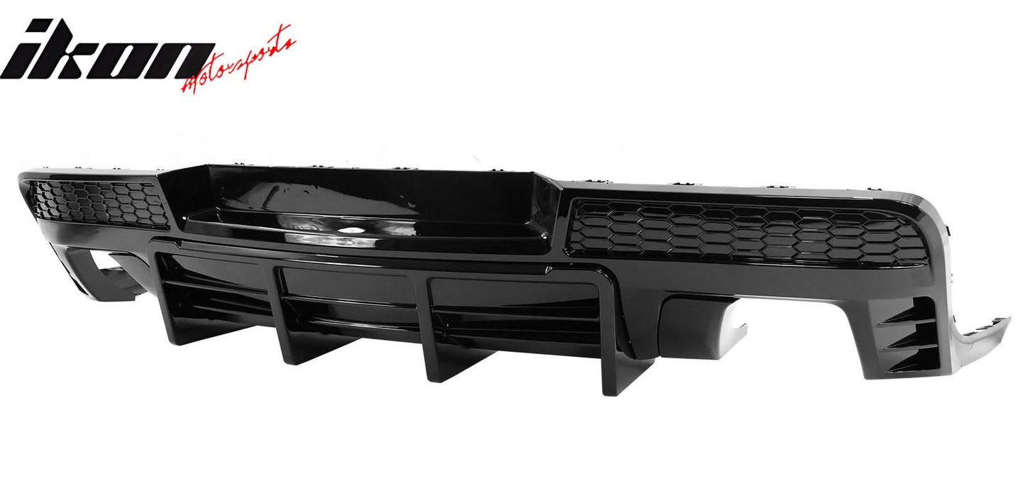 2014-2015 Chevy Camaro Black Rear Diffuser + Quad Exhaust Tips