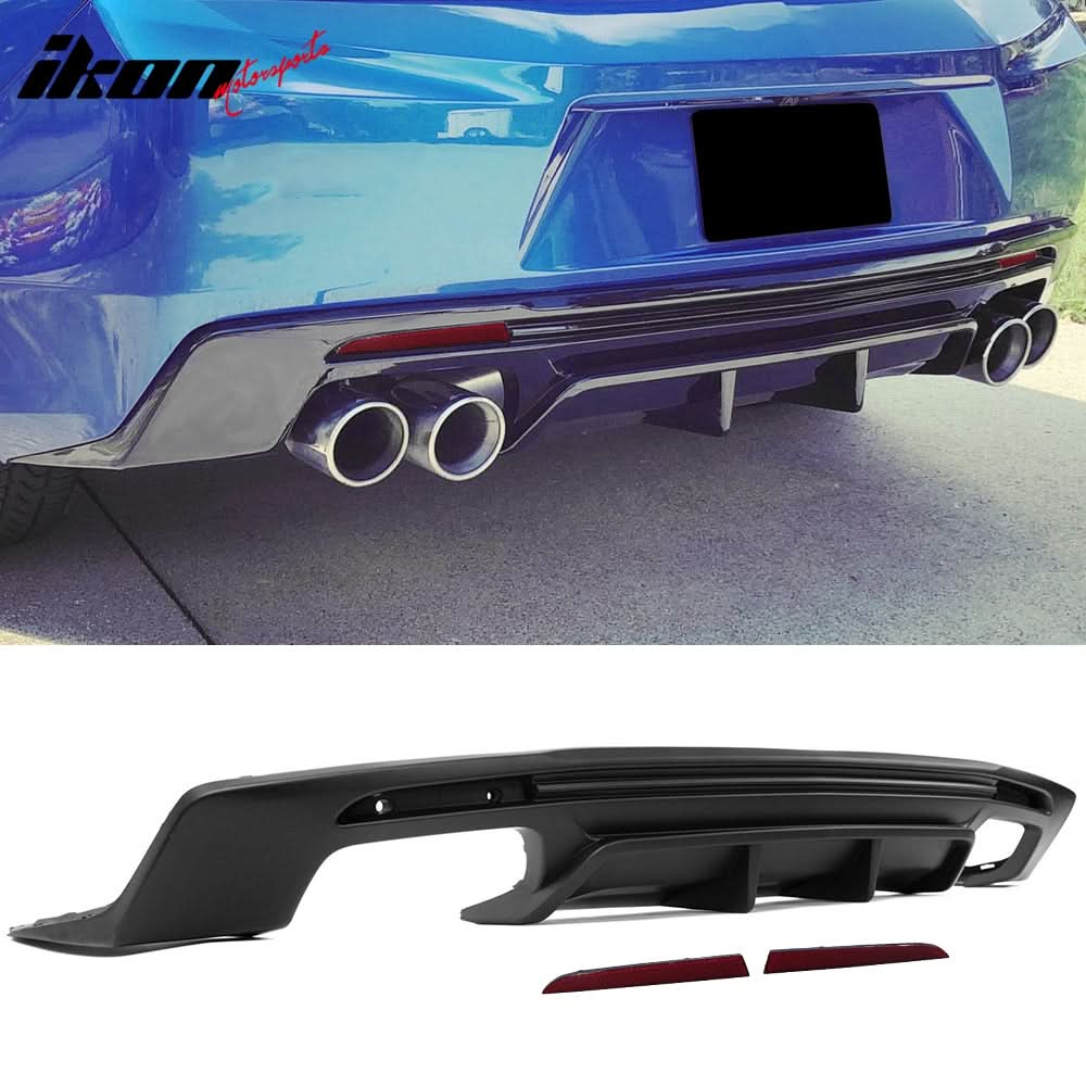2014-2015 Chevy Camaro 6th ZL1 Style Rear Bumper+Diffsuer w/ Reflector