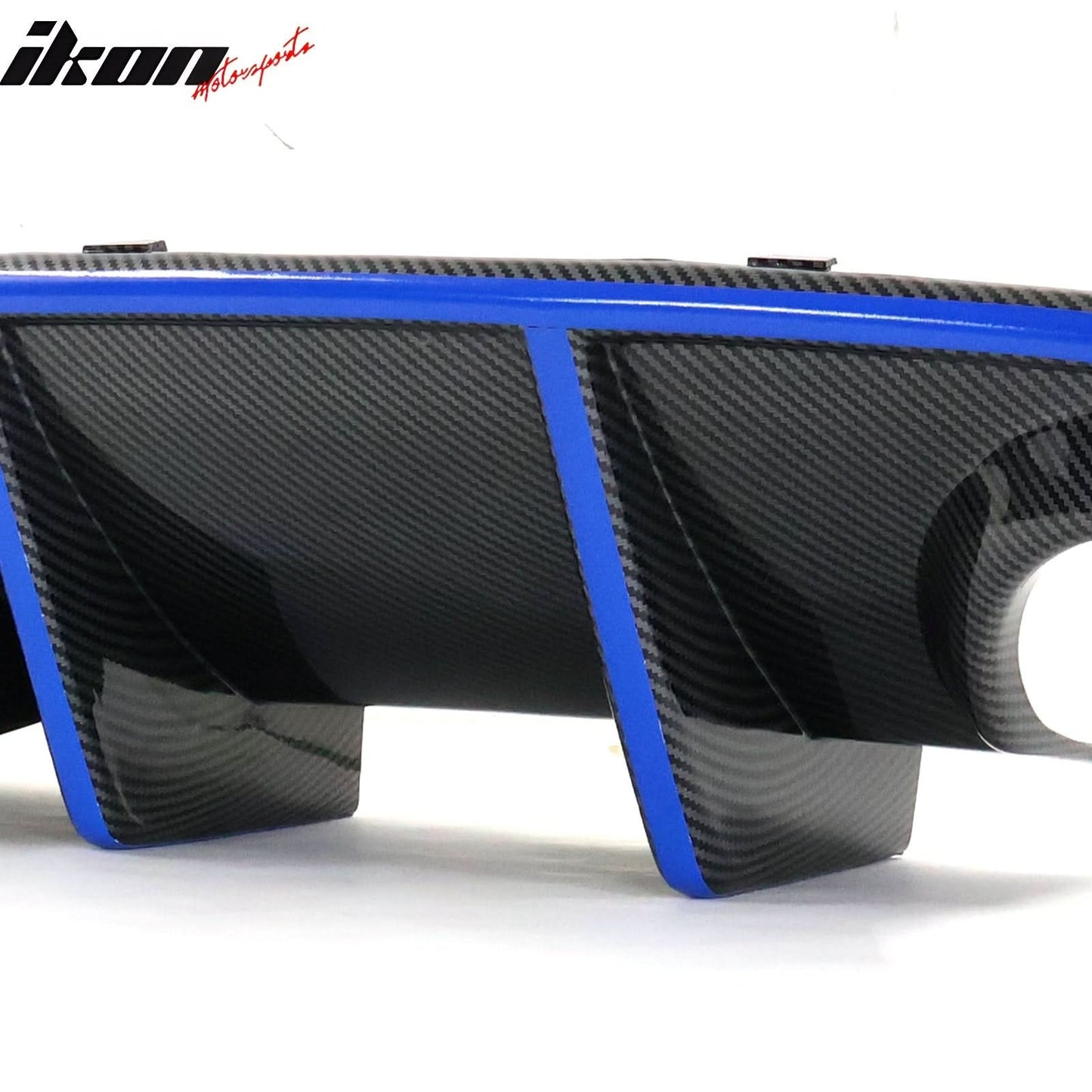 2015-2023 Dodge Charger LED Rear Diffuser Carbon Fiber Look Blue Tape