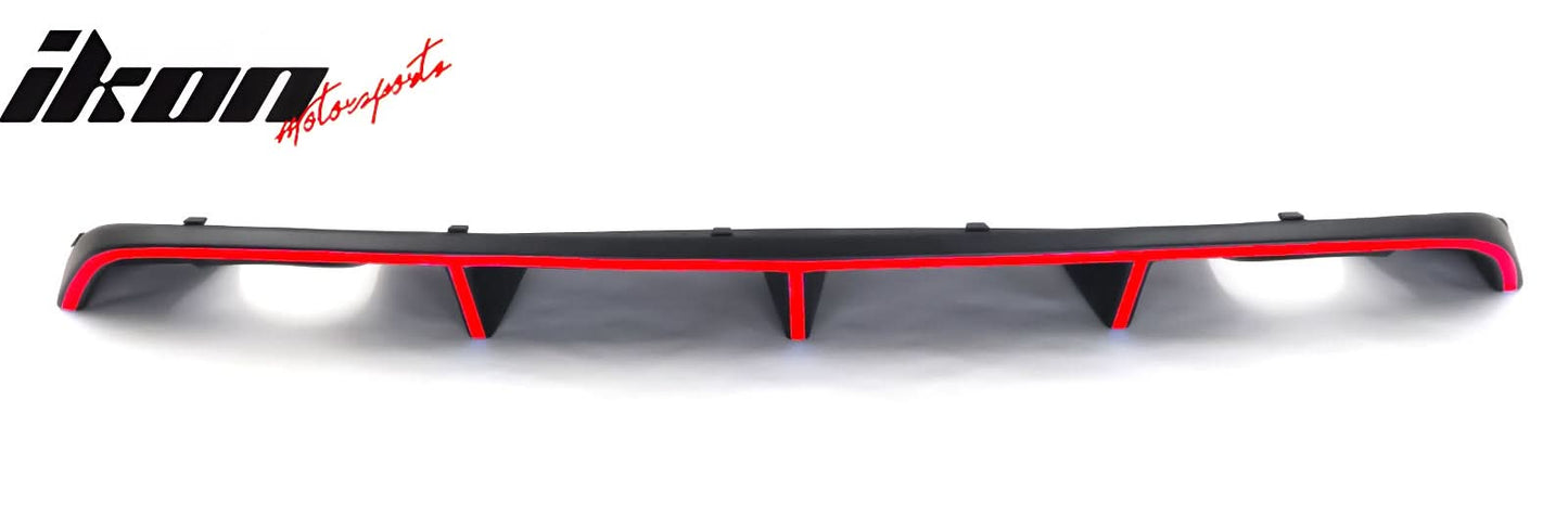 2012-2014 Dodge Charger OE Style Rear Diffuser w/ Red Reflective Tape