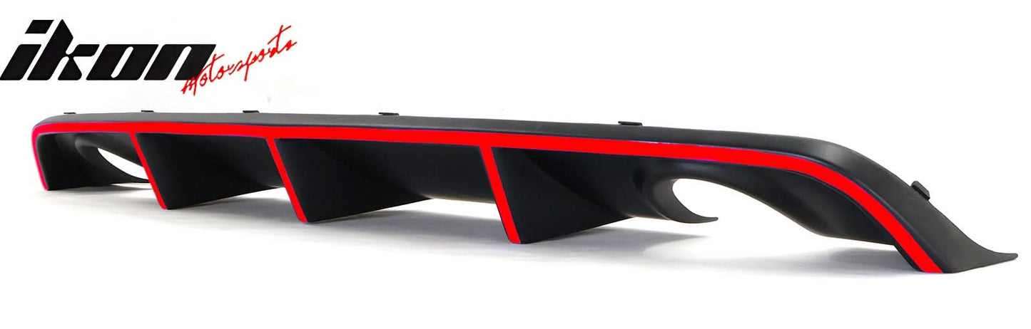 2012-2014 Dodge Charger OE Style Rear Diffuser w/ Red Reflective Tape