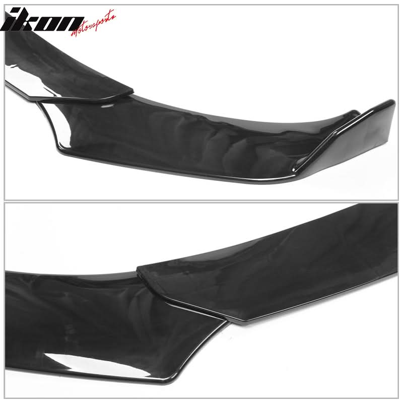 Honda Civic 62"-66" 3PCS A Style Black Front Lip with Strut Rods