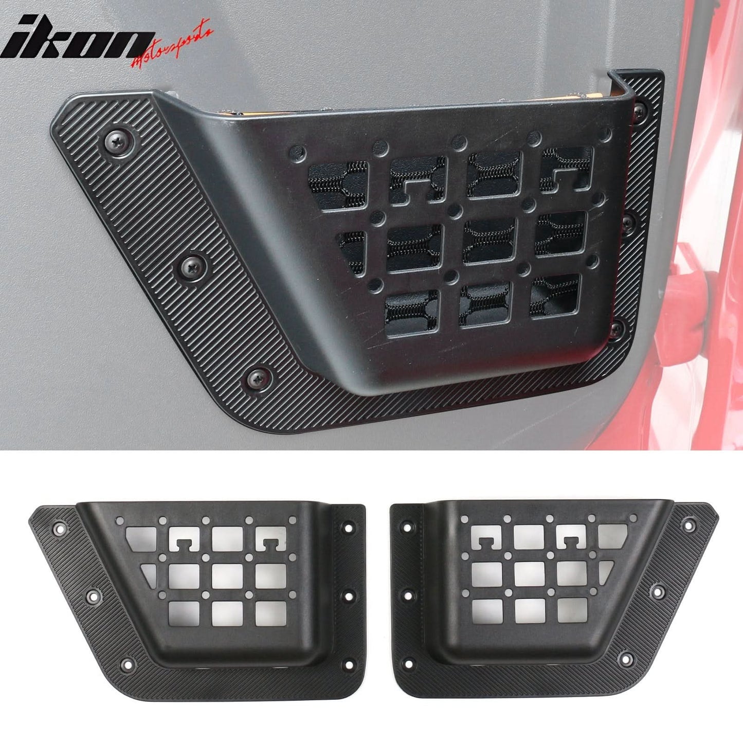 2021-2025 Ford Bronco 4-Door Black Door Storage Pocket Box ABS 4PCS