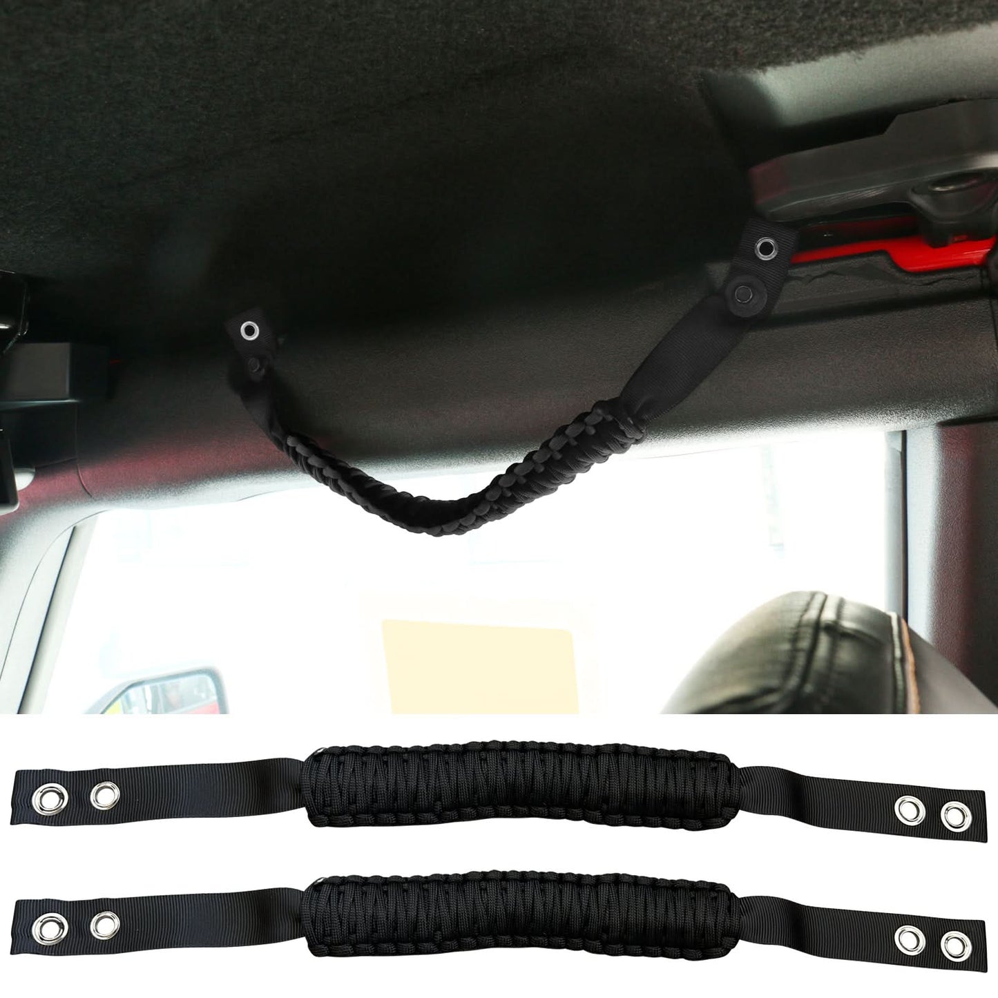 2021-2025 Ford Bronco 2/4Dr 2PC Nylon Roll Bar Grab Handles Grip