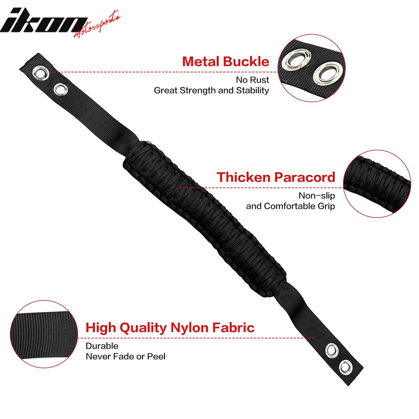 2021-2025 Ford Bronco Headrest Handle + Roll Bar Grab Nylon 4PCS