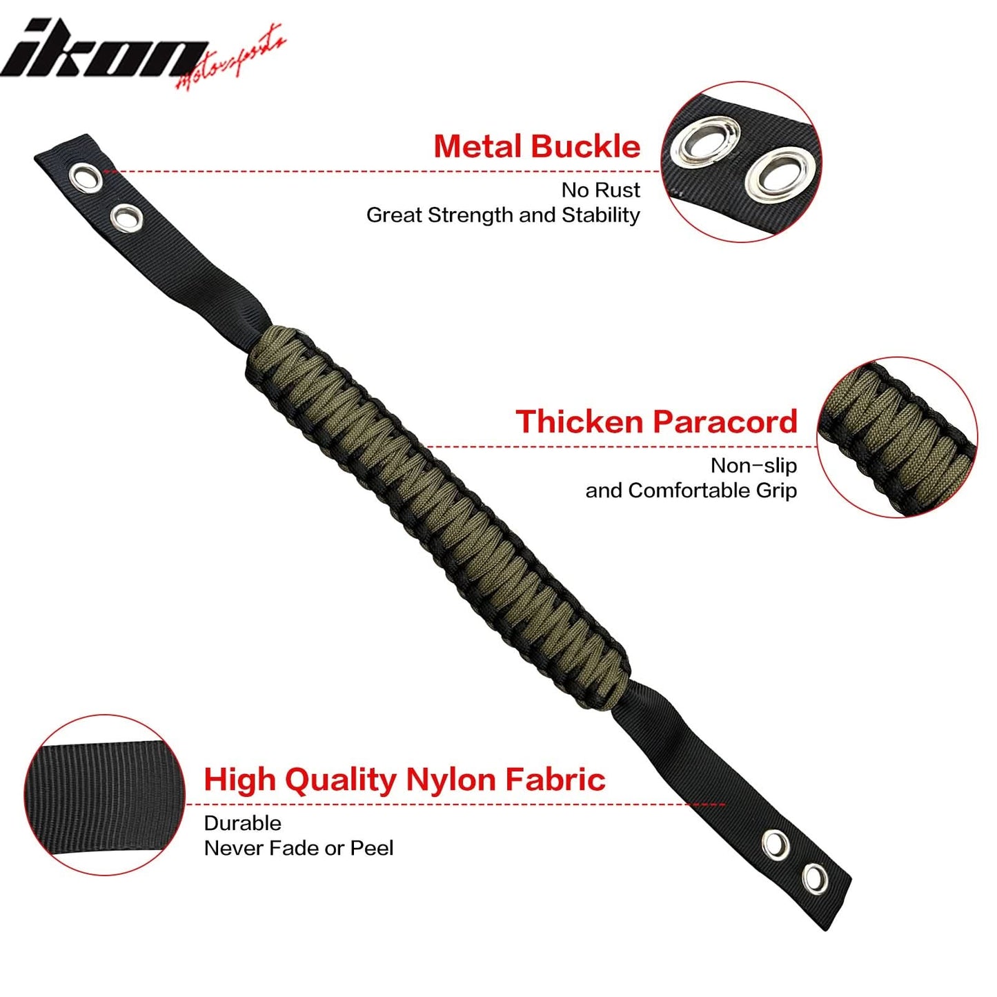 2021-2025 Ford Bronco Headrest Handle + Roll Bar Grab Nylon 4PCS