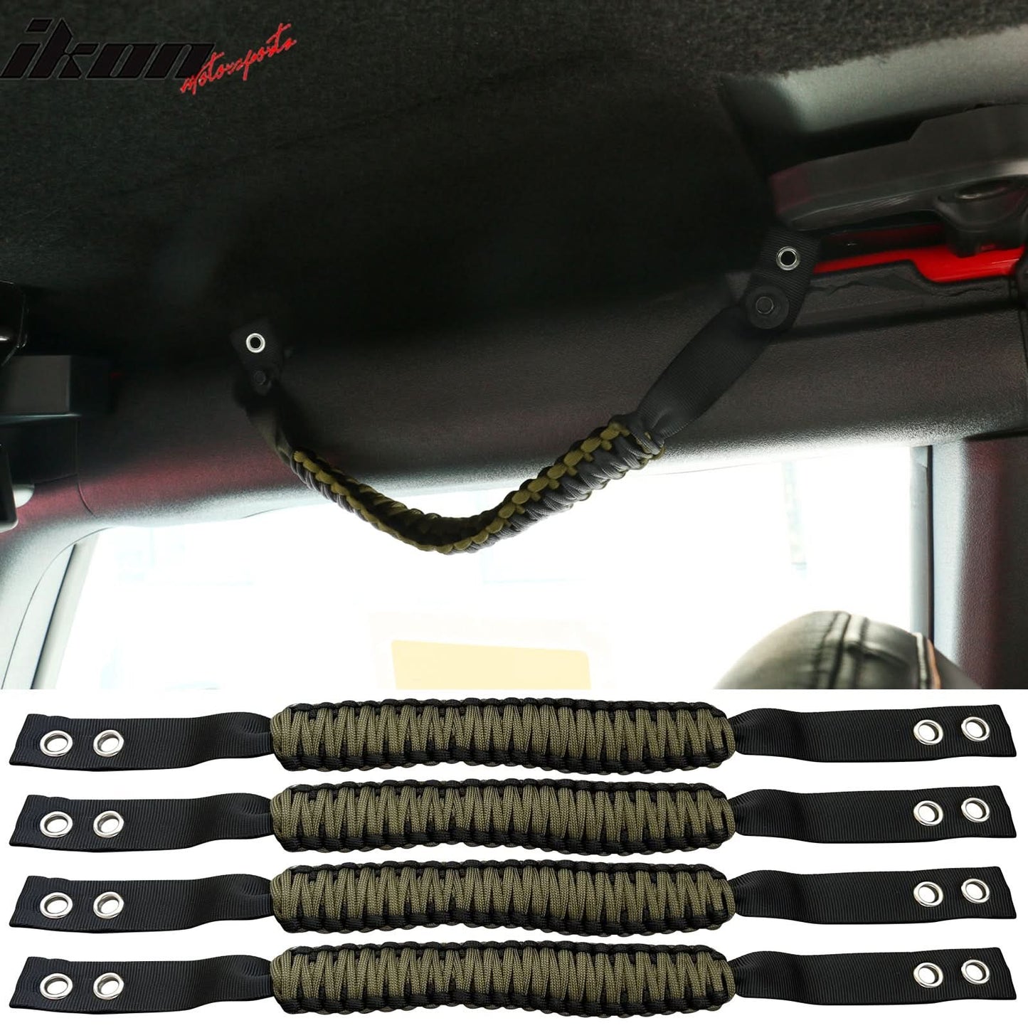 2021-2025 Ford Bronco 2/4Dr 4PCS Nylon Roll Bar Grab Handles Grip