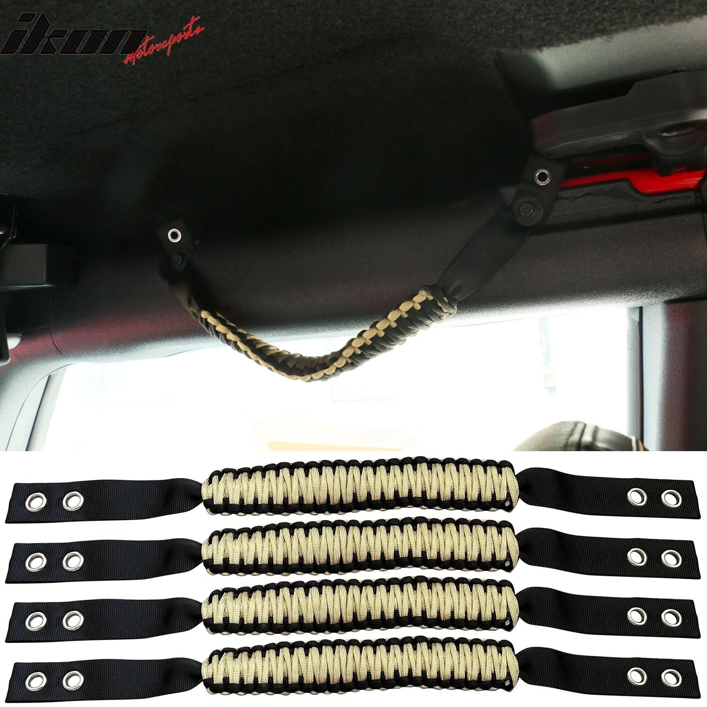 2021-2025 Ford Bronco 2/4Dr 4PCS Nylon Roll Bar Grab Handles Grip