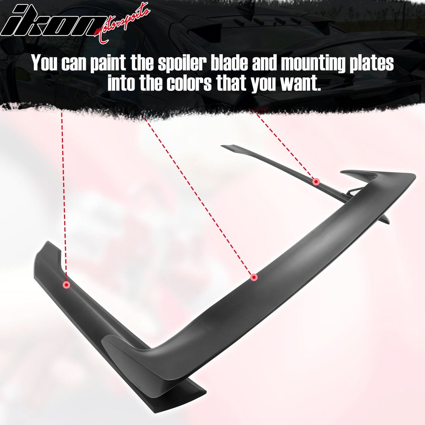 2022-2024 Honda Civic Type R Primer Trunk Spoiler Mounting Plates ABS