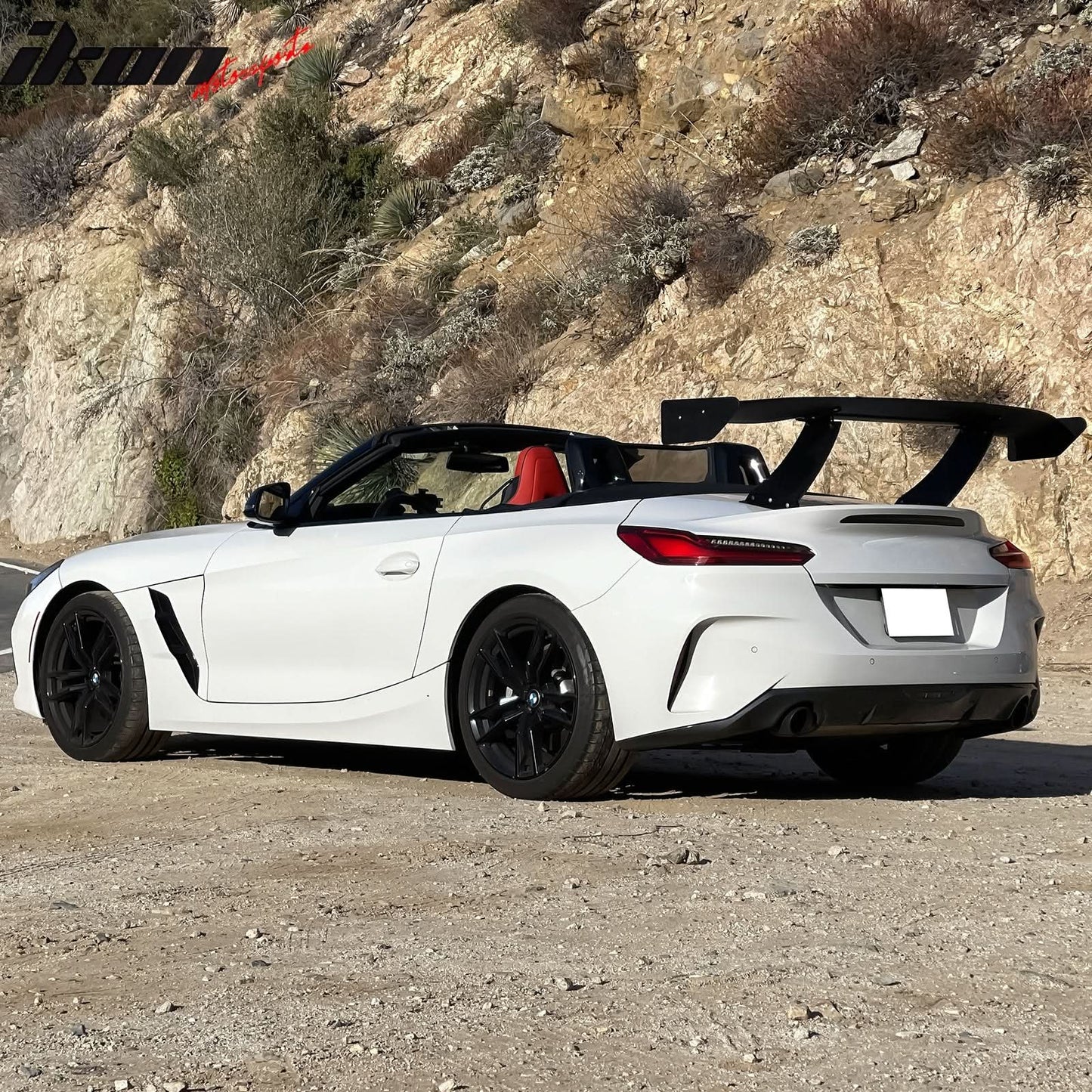 Universal 61'' GT Trunk Spoiler V1 Brackets V4A Legs + Side Plates ABS