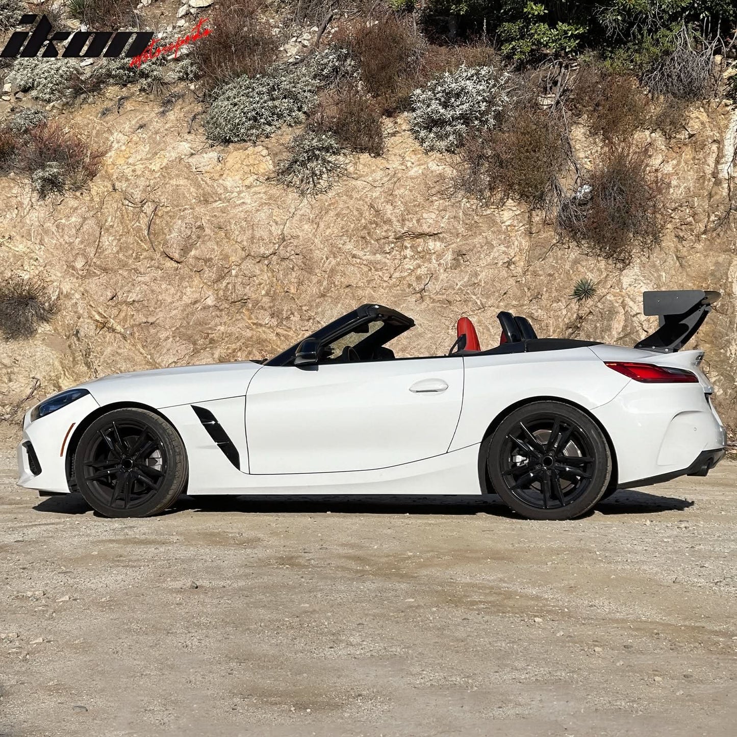 Universal 65'' GT Trunk Spoiler V1 Brackets V4A Legs + Side Plates ABS