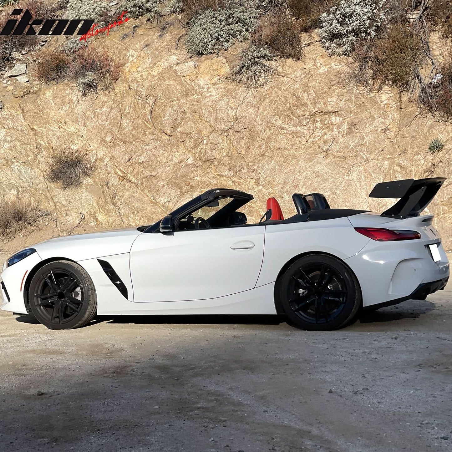 Universal 65'' GT Trunk Spoiler V1 Brackets V4A Legs + V4D Plates ABS