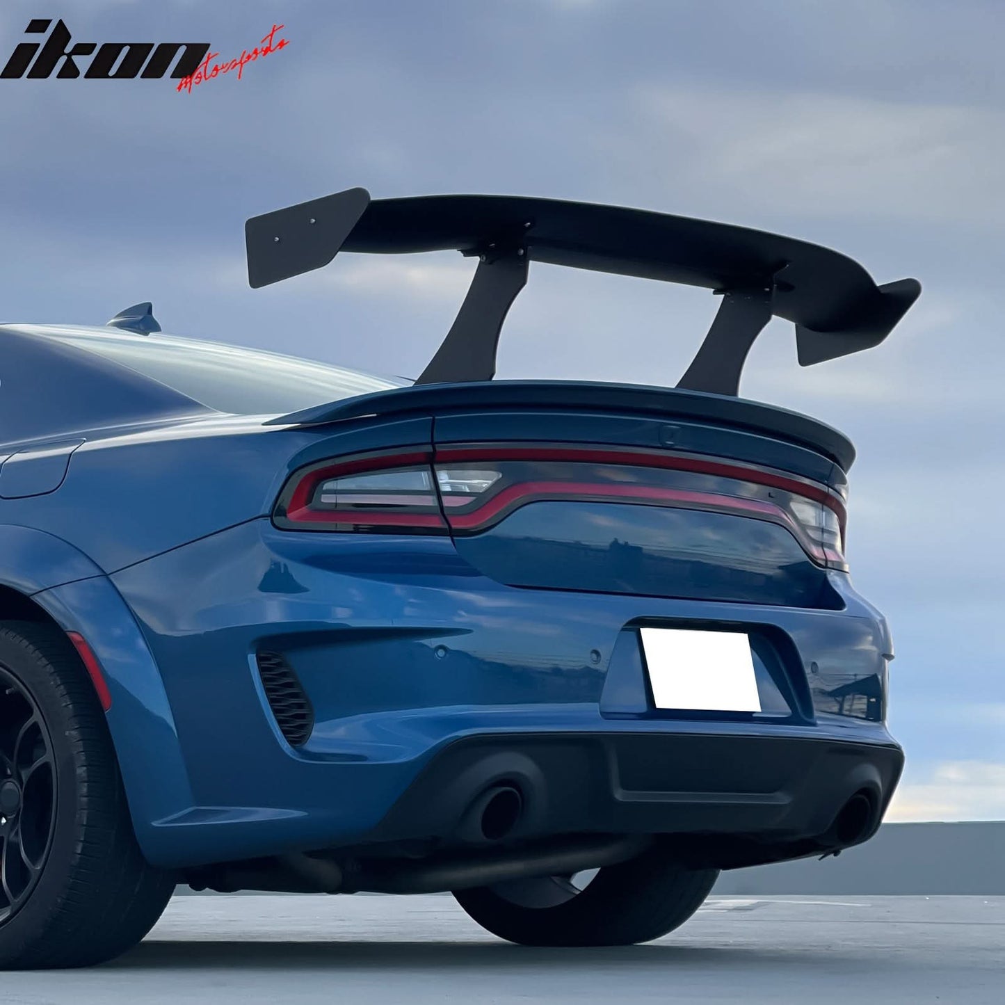 Universal 65'' GT Trunk Spoiler V1 Brackets V4B Legs + V4A Plates ABS