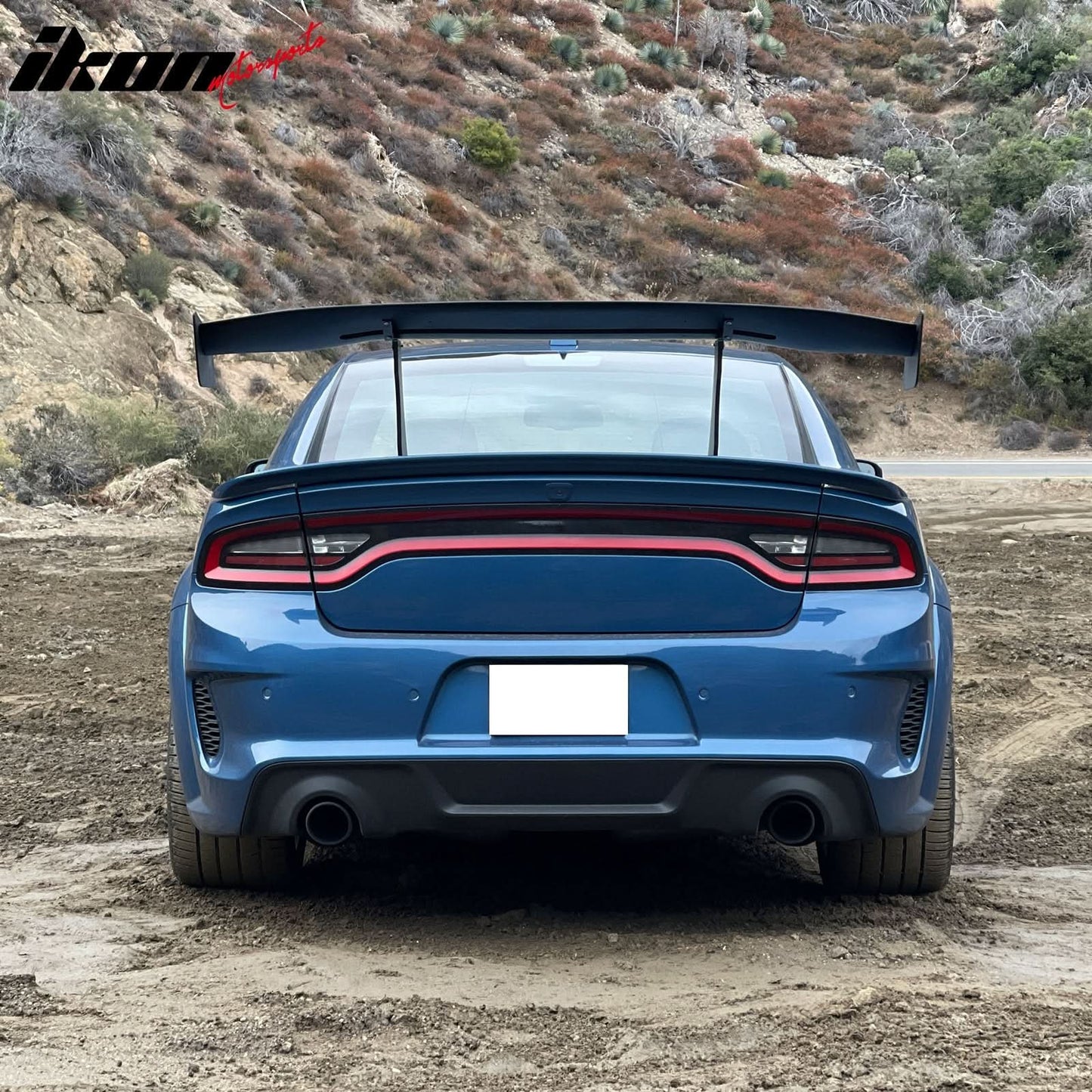 Universal 57'' GT Trunk Spoiler V1 Brackets V4B Legs + V4D Plates ABS