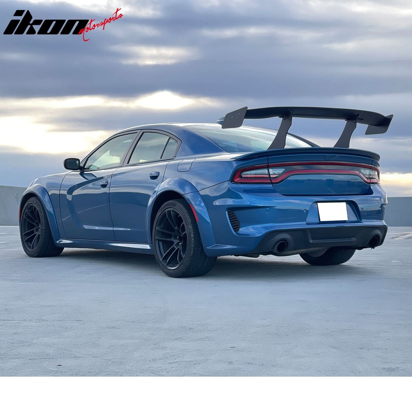 Universal 57'' GT Trunk Spoiler V1 Brackets V4B Legs + V4D Plates ABS