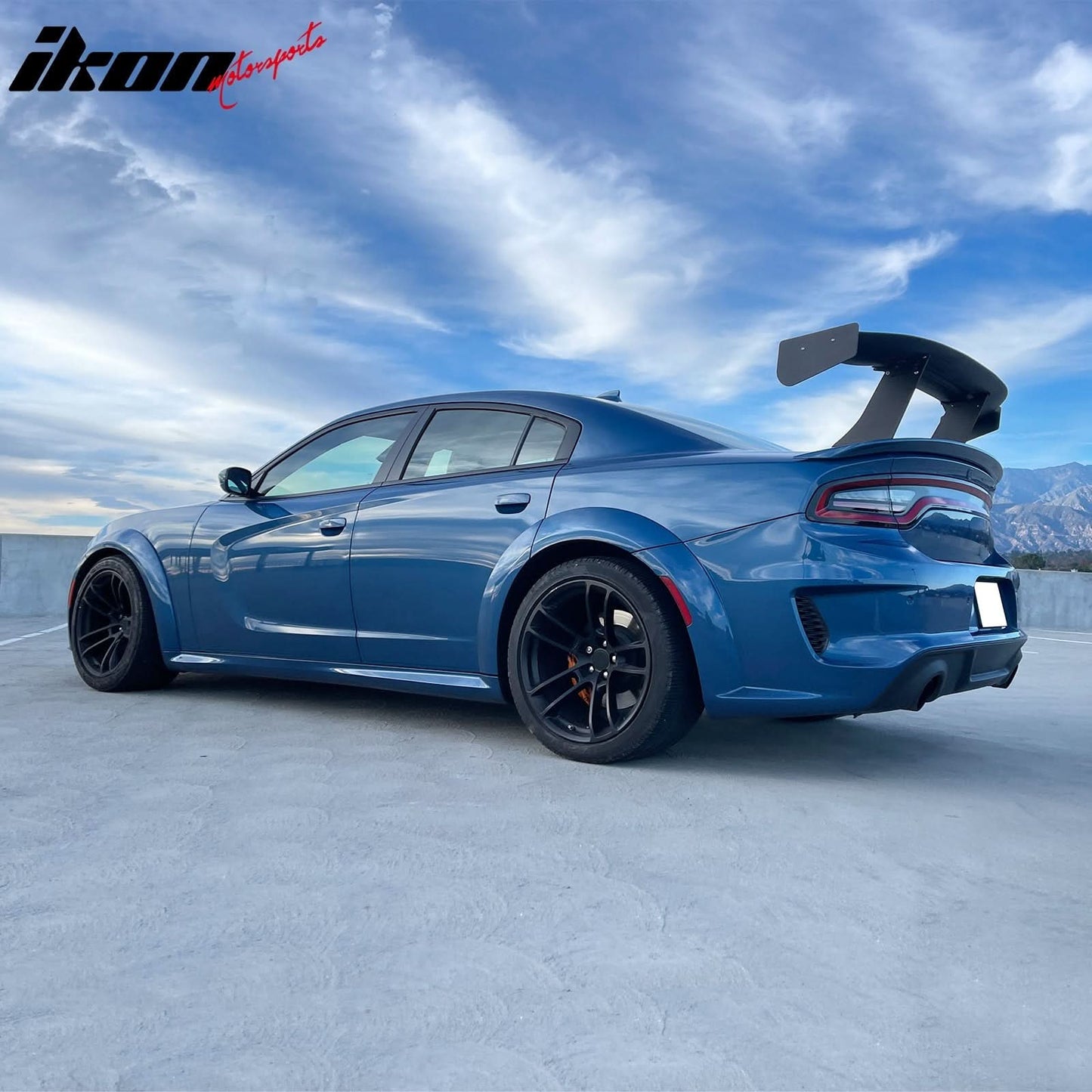 Universal 57'' GT Trunk Spoiler V1 Brackets V4C Legs + Side Plates ABS
