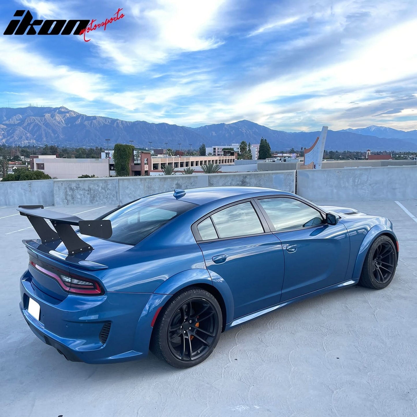 Universal 57'' GT Trunk Spoiler V1 Brackets V4C Legs + Side Plates ABS