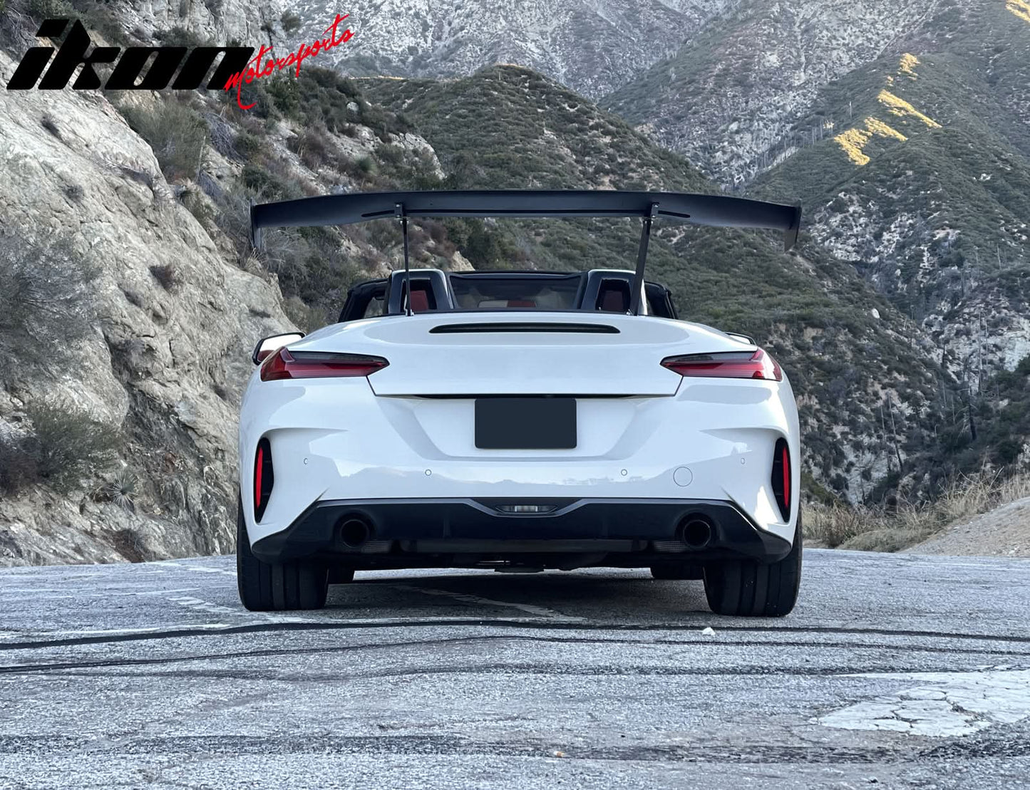 Universal 57'' GT Trunk Spoiler V1 Brackets V4D Legs + V4A Plates ABS