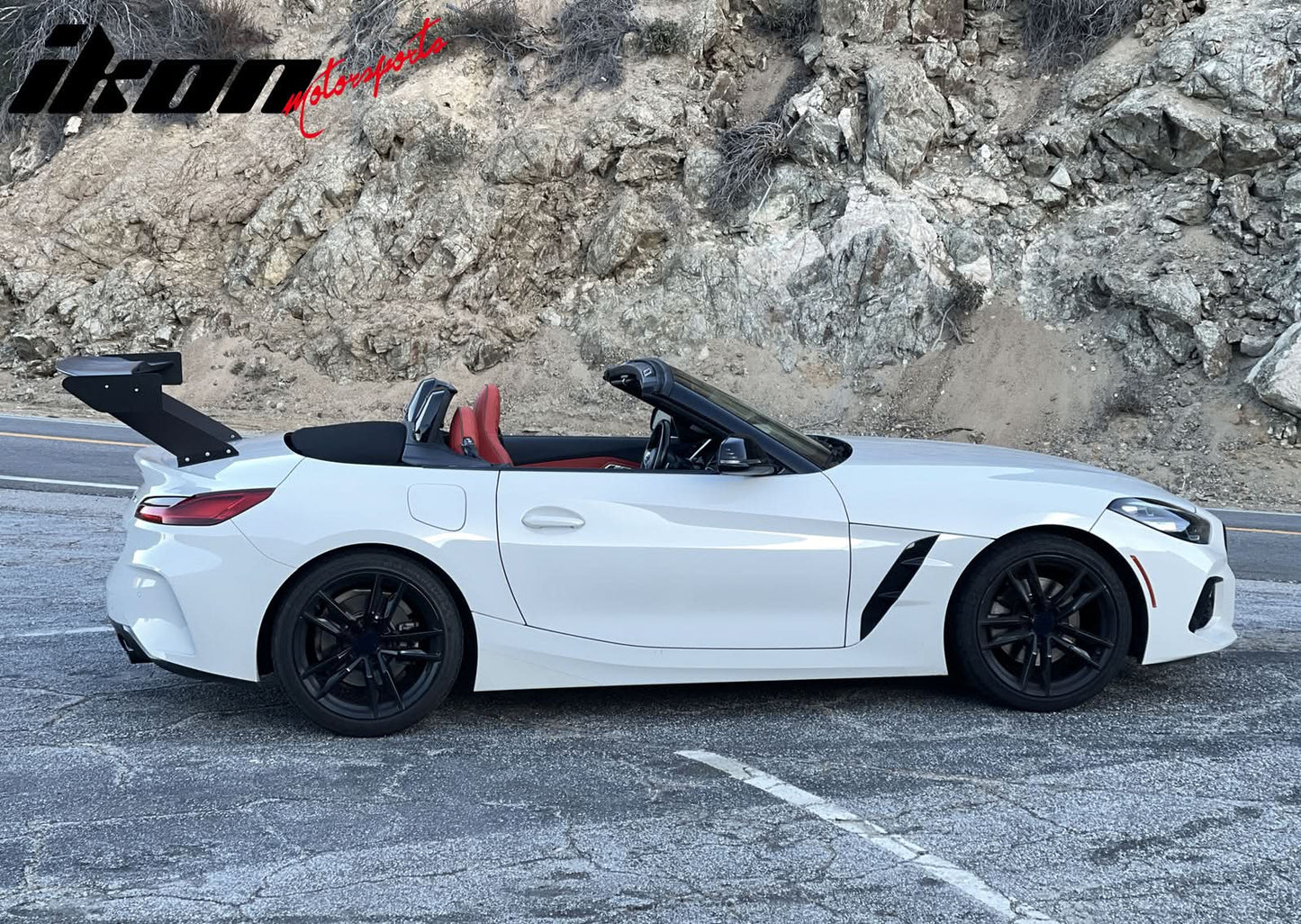 Universal 65'' GT Trunk Spoiler V1 Brackets V4D Legs + V4A Plates ABS