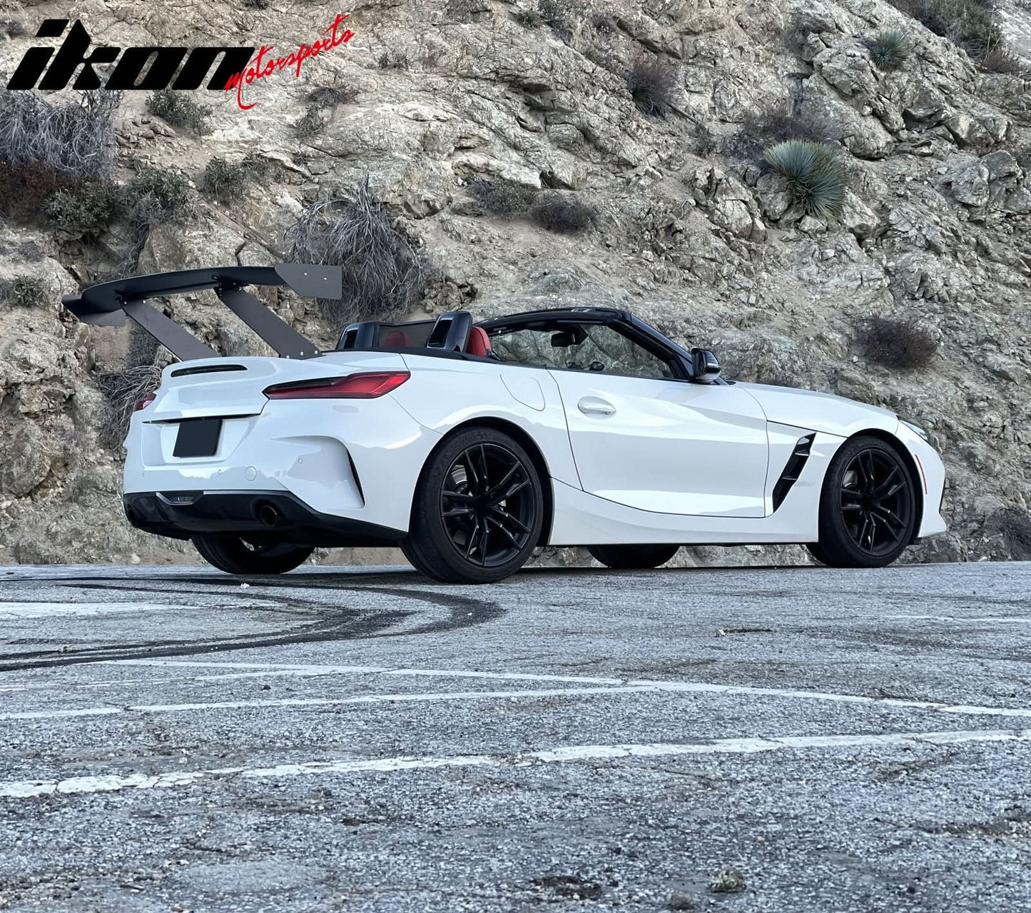 Universal 65'' GT Trunk Spoiler V1 Brackets V4D Legs + V4A Plates ABS