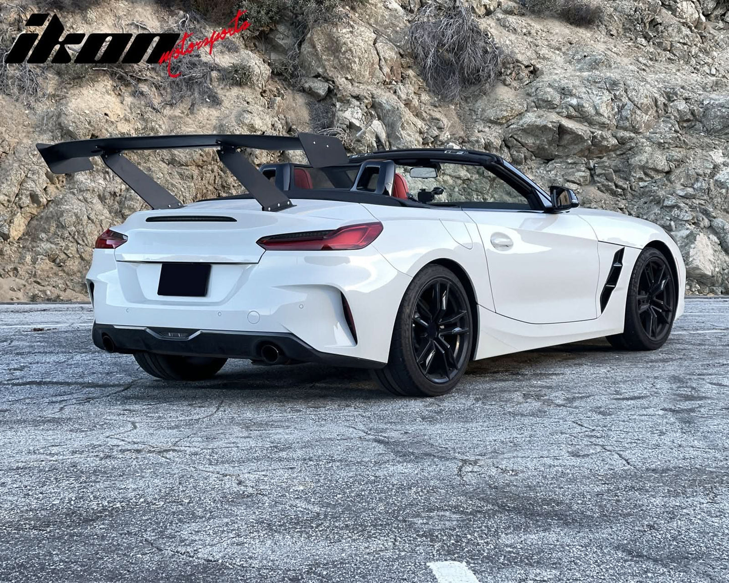 Universal 65'' GT Trunk Spoiler V1 Brackets V4D Legs + Side Plates ABS