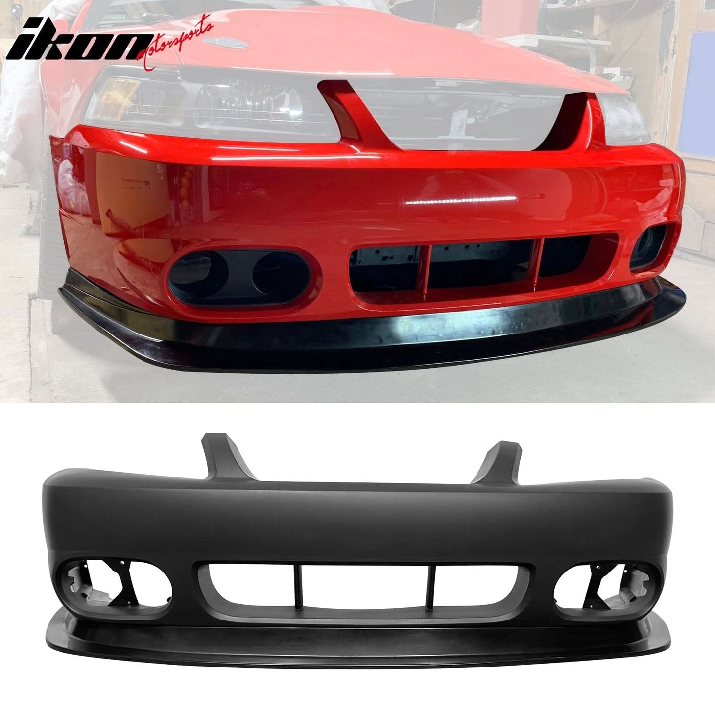 Front Bumper Cover W/ Lip For 1999-2004 Ford Mustang MDA Cobra Style