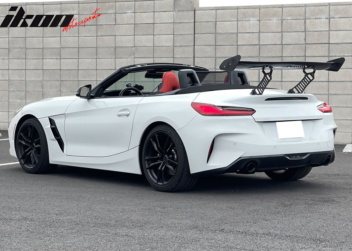 56"Inch GT Style Trunk Spoiler V1 Side Plates V3 Legs 3D Carbon Fiber