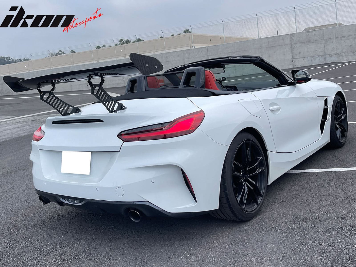 56"Inch GT Style Trunk Spoiler V1 Side Plates V3 Legs 3D Carbon Fiber