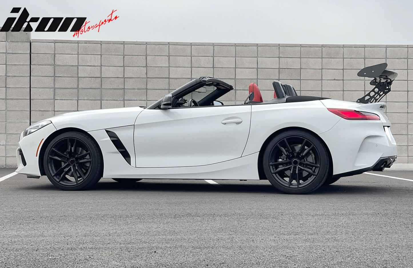 56"Inch GT Style Trunk Spoiler V1 Side Plates V5 Legs 3D Carbon Fiber