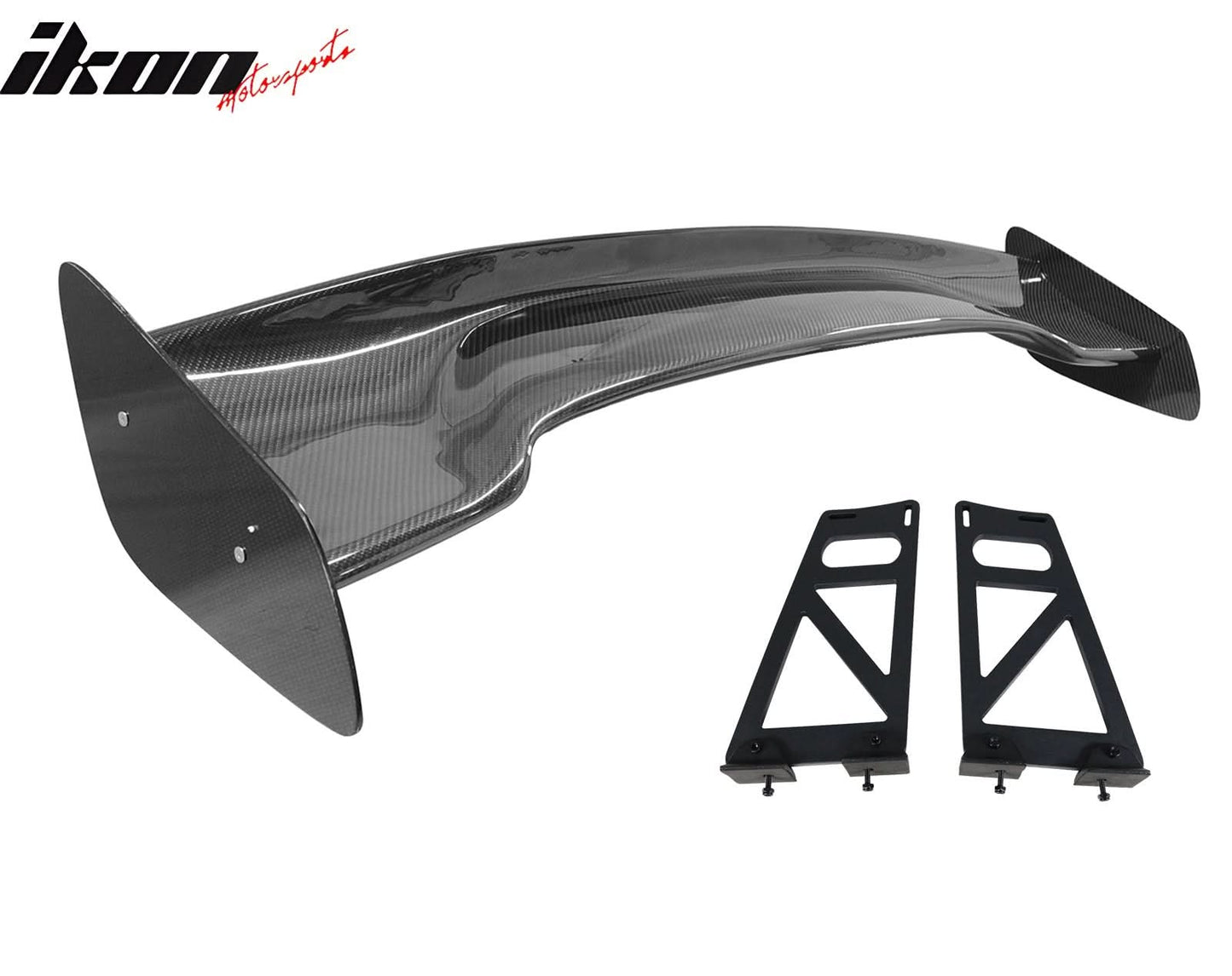 57'' 12" Height Drag Trunk Spoiler V2 Side Plates V6 Legs Carbon Fiber