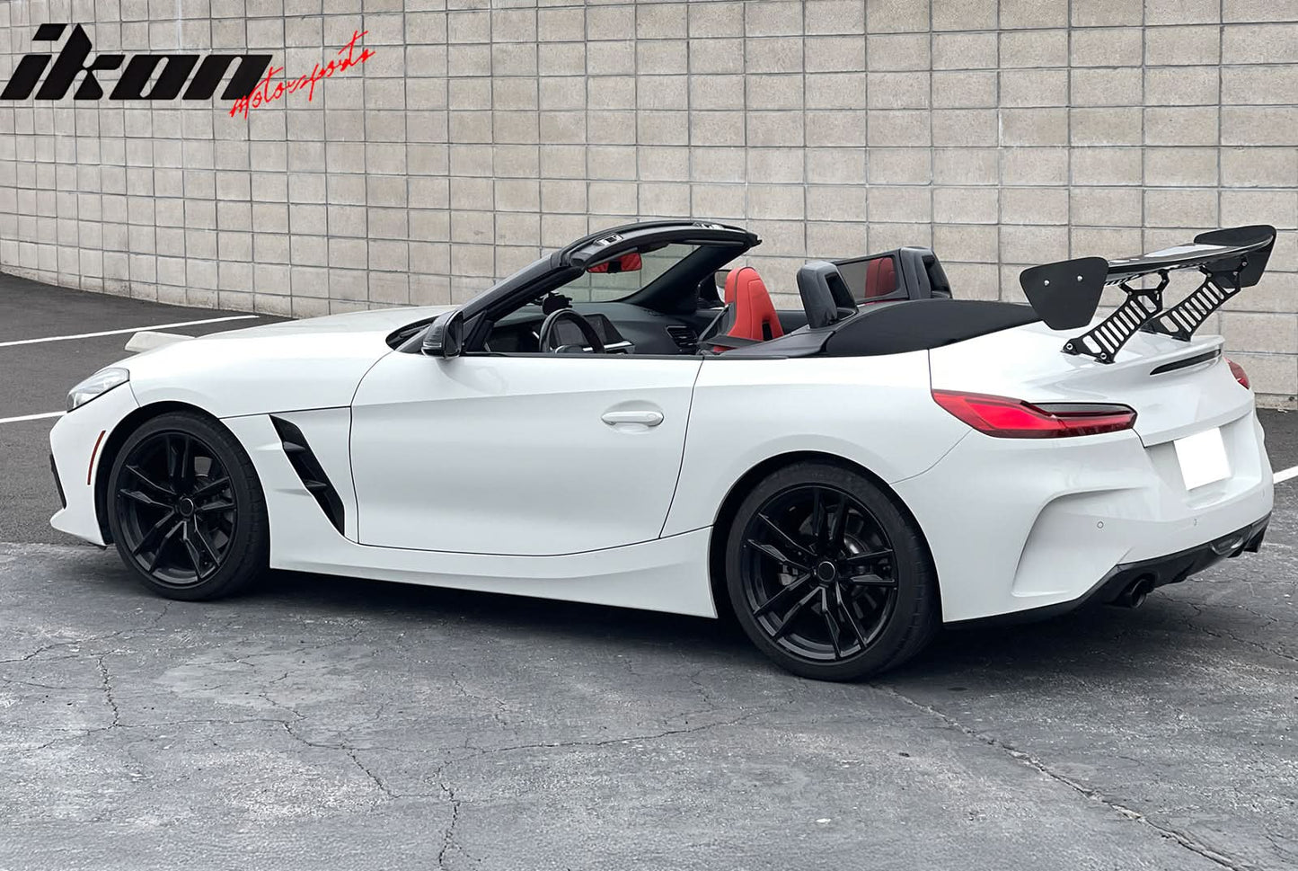 56"Inch GT Style Trunk Spoiler V3 Side Plates V3 Legs 3D Carbon Fiber