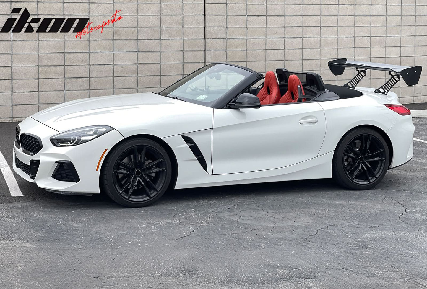 56"Inch GT Style Trunk Spoiler V3 Side Plates V3 Legs 3D Carbon Fiber